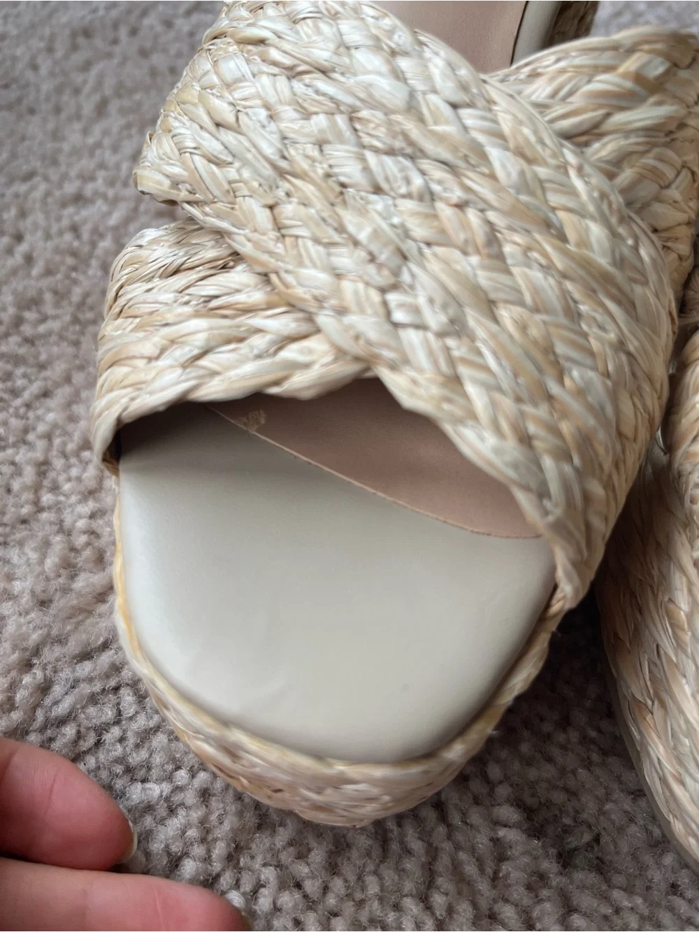 Steve Madden Natural Braided Platform Sandals